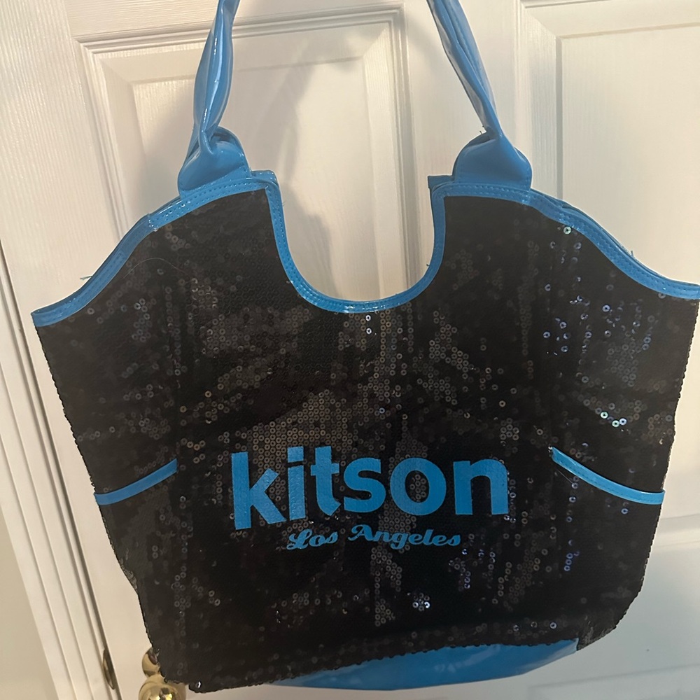 Black and Blue Kitson Sparkly Bag